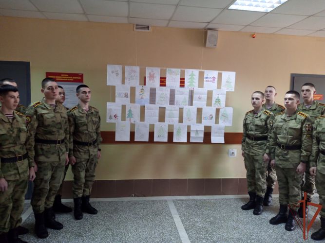 Проведение в военном институте конкурса «Новогодняя открытка».  