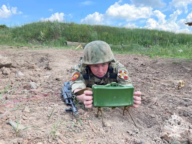 В военном институте проведены практические занятия по оценке боевой эффективности мин
