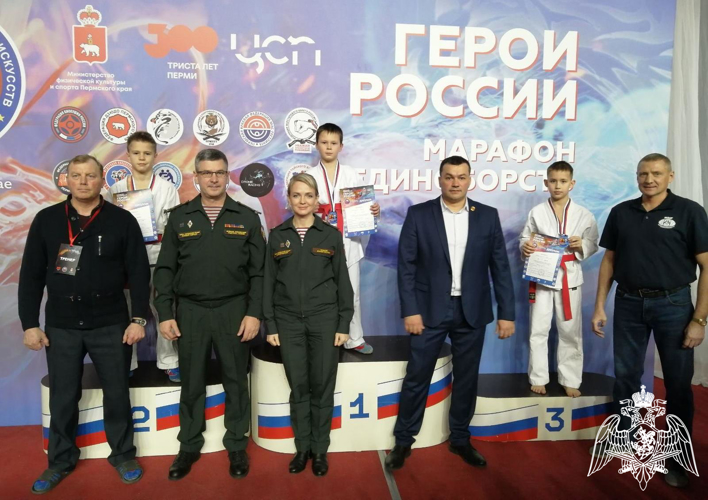 Военнослужащие Пермского военного института приняли участие в Марафоне единоборств «Герои России»