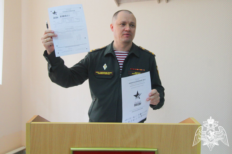 Военнослужащие Пермского военного института приняли участие в Международной акции «Диктант Победы»