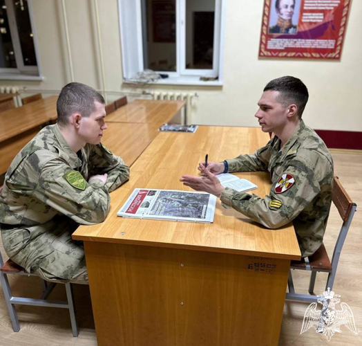 Военнослужащие факультета (связи) провели агитационно-пропагандистскую работу