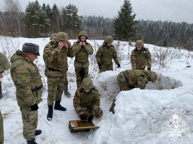 С курсантами Пермского военного института проведена учебная практика (в проведении взрывных работ)