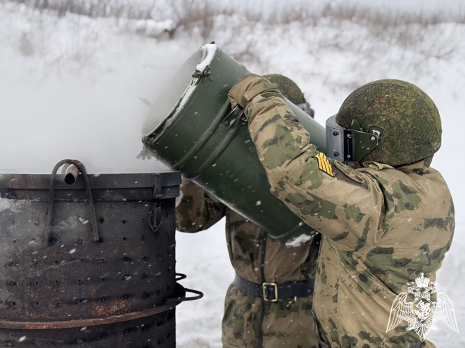 В военном институте проведено практическое занятие по теме «Уничтожение негодных и неразорвавшихся боеприпасов»