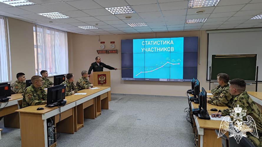 Военнослужащие военного института и члены их семей приняли участие в просветительской акции «Большой этнографический диктант»