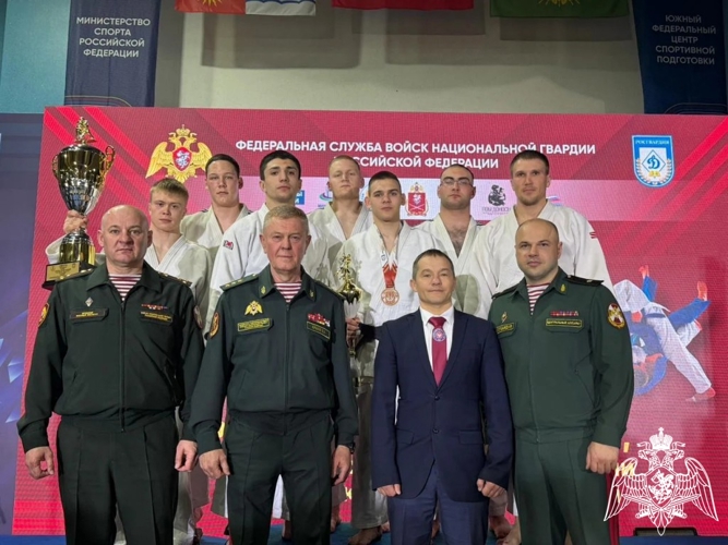 Военнослужащие Пермского военного института приняли участие в чемпионате Росгвардии по дзюдо