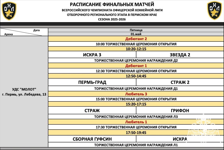 Команда Пермского военного института по хоккею с шайбой провела очередную игру серии плей-офф чемпионата Офицерской хоккейной лиги